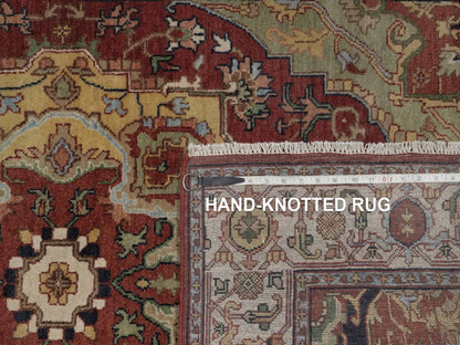 Heriz Heriz hand-knotted wool runner in Red, 4' x 10'3", SKU O092780 (view 8)