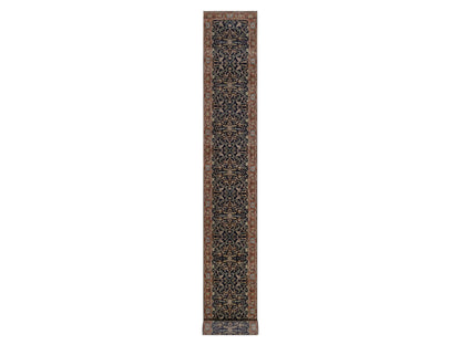 Heriz Heriz hand-knotted wool runner in Blue, 2'7" x 23'8", SKU O092781