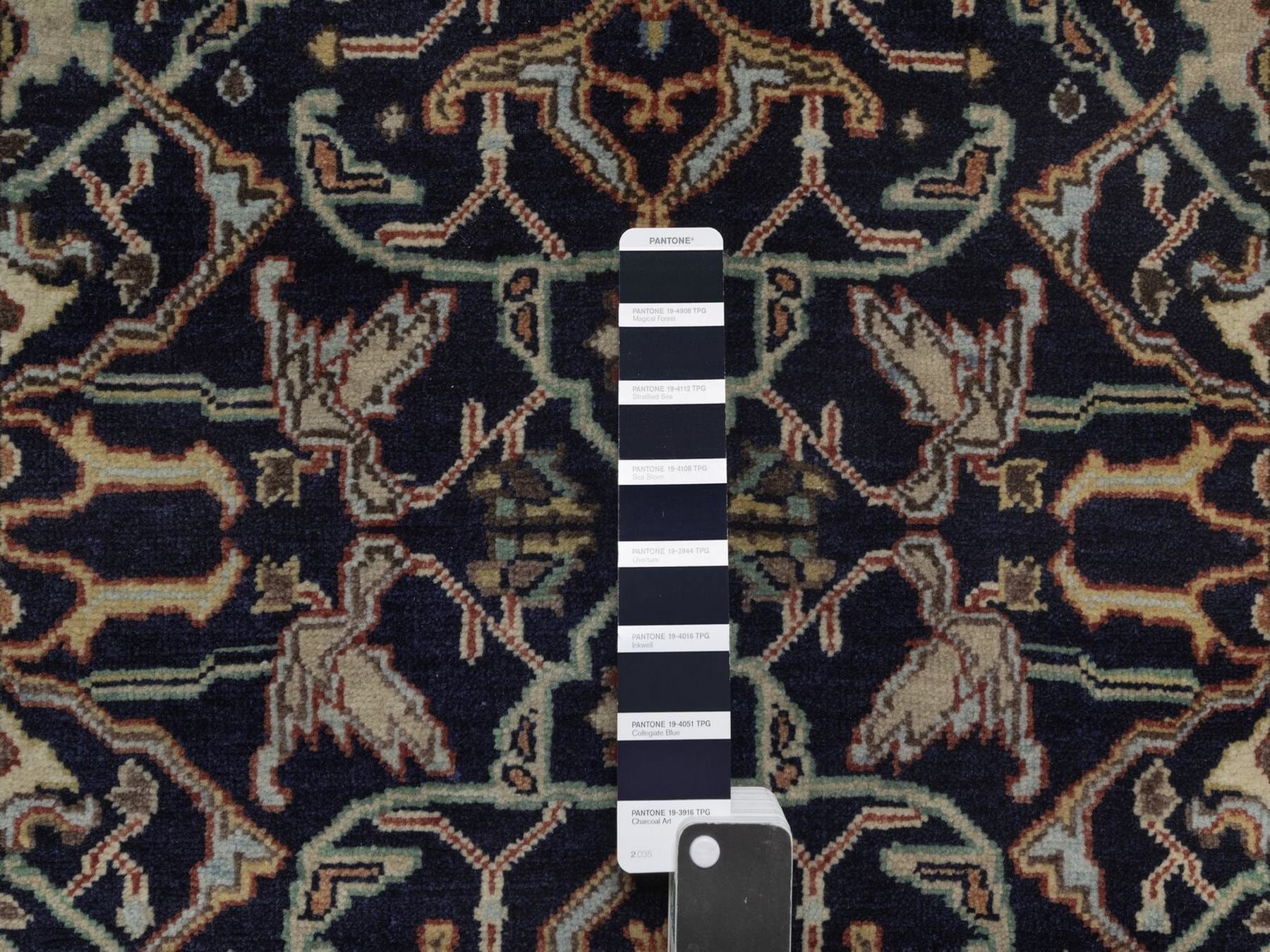 Heriz Heriz hand-knotted wool runner in Blue, 2'7" x 23'8", SKU O092781 (view 4)