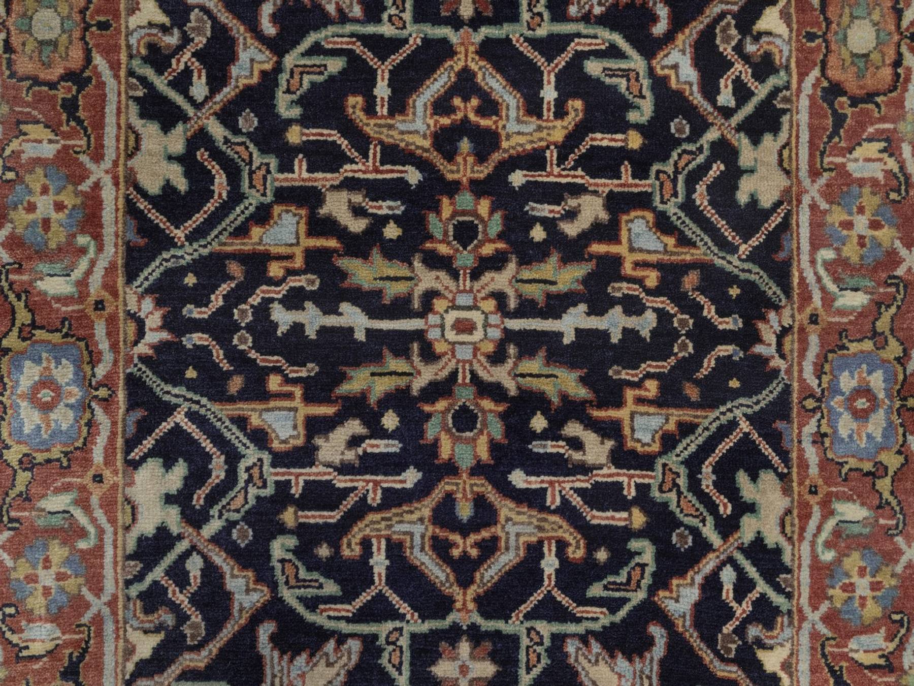 Heriz Heriz hand-knotted wool runner in Blue, 2'7" x 23'8", SKU O092781 (view 5)