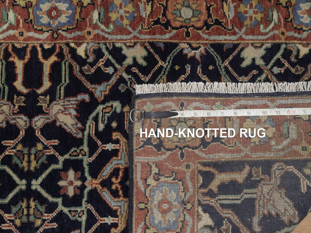 Heriz Heriz hand-knotted wool runner in Blue, 2'7" x 23'8", SKU O092781 (view 8)