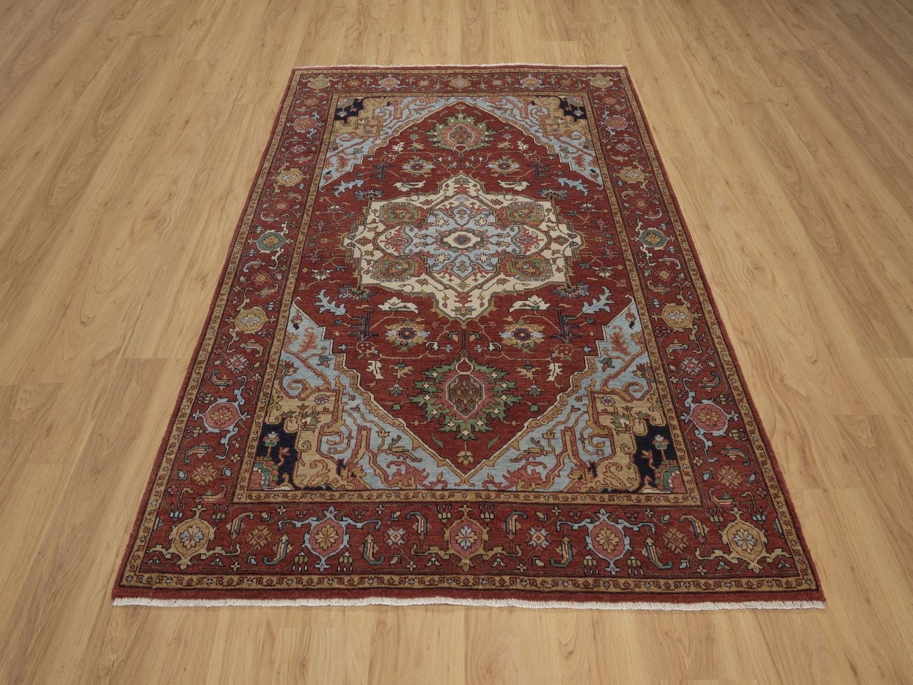 Heriz Heriz hand-knotted wool rug in Red, 5'1" x 7'2", SKU O092782 (view 2)