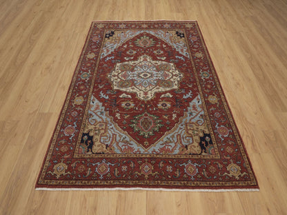 Heriz Heriz hand-knotted wool rug in Red, 5'1" x 7'2", SKU O092782 (view 2)