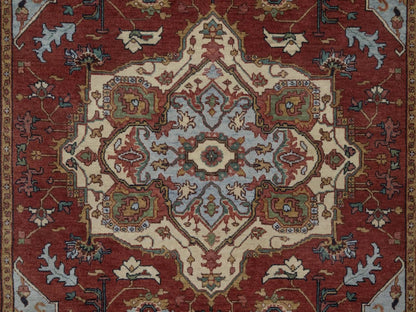 Heriz Heriz hand-knotted wool rug in Red, 5'1" x 7'2", SKU O092782 (view 5)