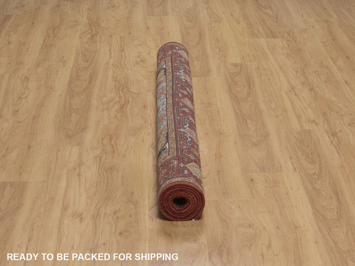Heriz Heriz hand-knotted wool rug in Red, 5'1" x 7'2", SKU O092782 (view 6)