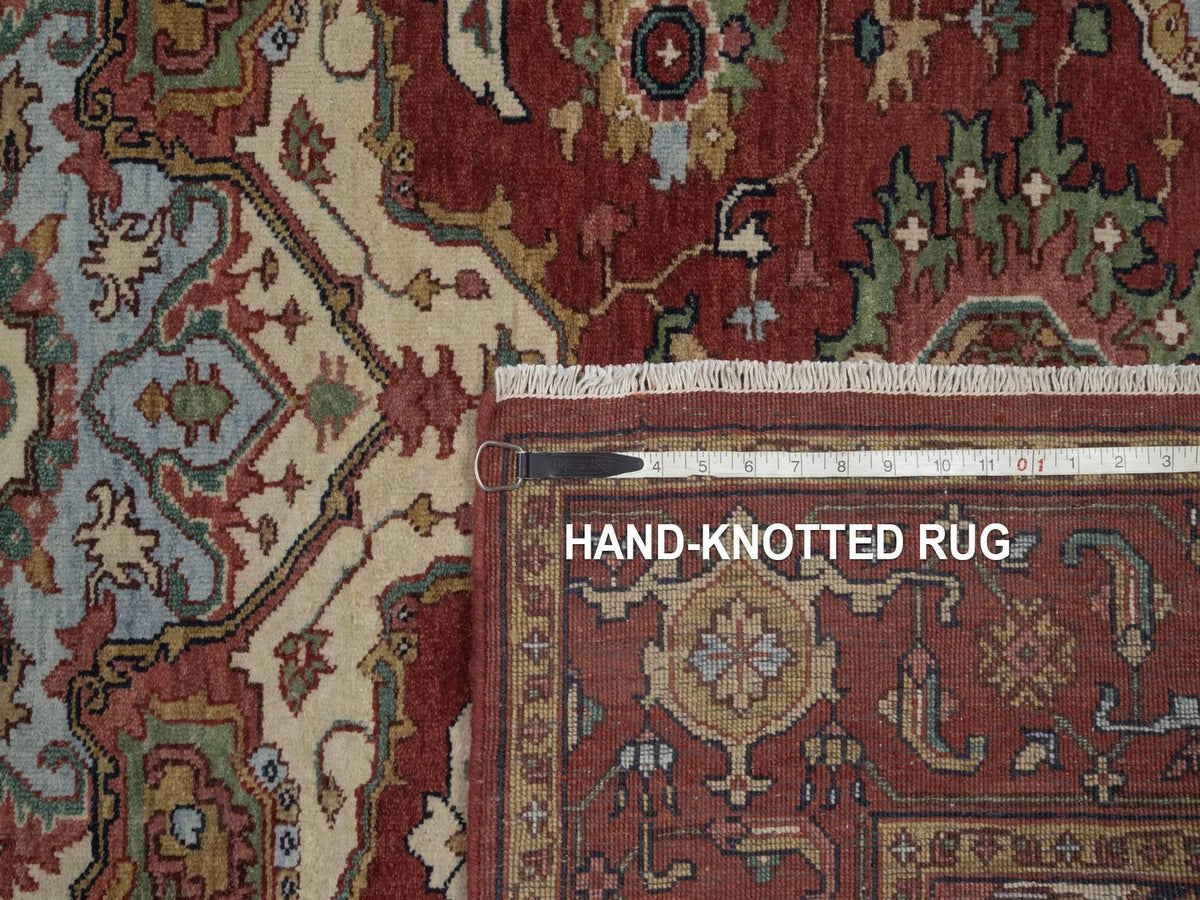 Heriz Heriz hand-knotted wool rug in Red, 5'1" x 7'2", SKU O092782 (view 8)