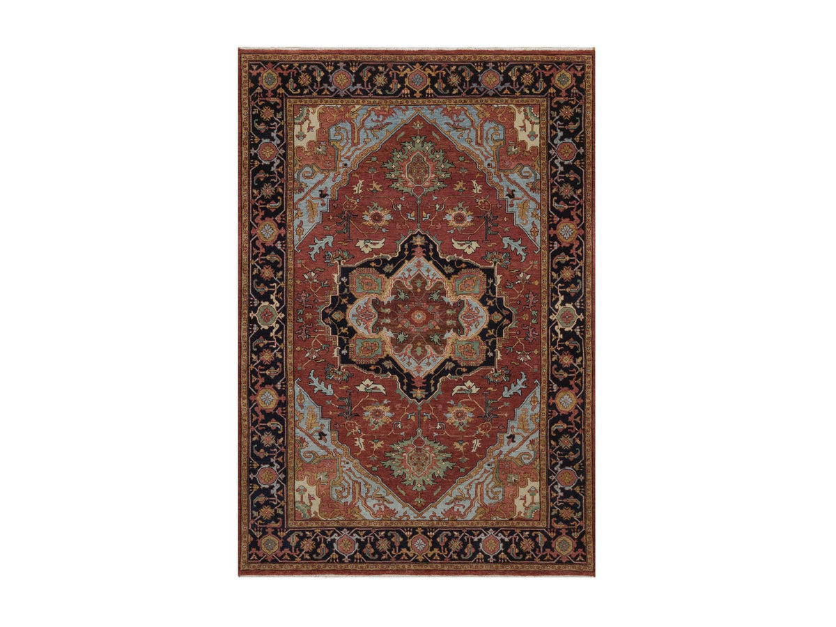 Heriz Heriz hand-knotted wool rug in Red, 4'11" x 7'4", SKU O092784