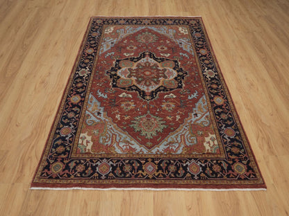Heriz Heriz hand-knotted wool rug in Red, 4'11" x 7'4", SKU O092784 (view 2)