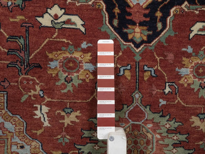 Heriz Heriz hand-knotted wool rug in Red, 4'11" x 7'4", SKU O092784 (view 4)
