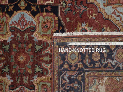 Heriz Heriz hand-knotted wool runner in Red, 3'11" x 12', SKU O092785 (view 8)