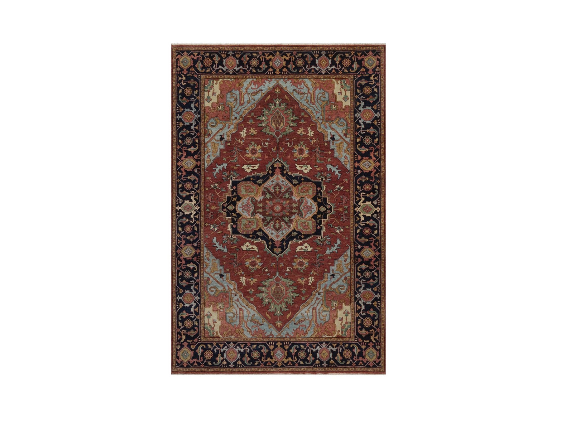 Heriz Heriz hand-knotted wool rug in Red, 5'11" x 9'2", SKU O092786