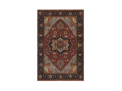 Heriz Heriz hand-knotted wool rug in Red, 5'11" x 9'2", SKU O092786