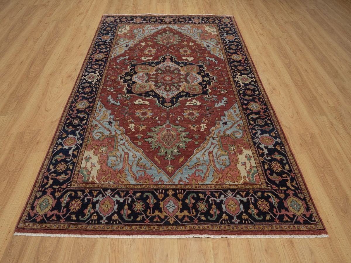 Heriz Heriz hand-knotted wool rug in Red, 5'11" x 9'2", SKU O092786 (view 2)
