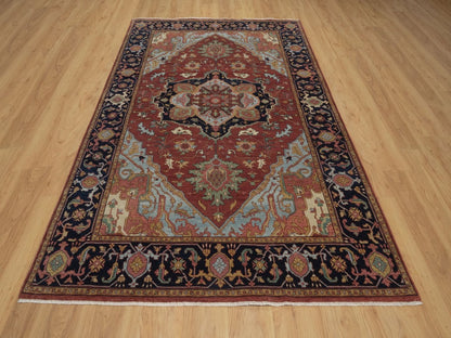 Heriz Heriz hand-knotted wool rug in Red, 5'11" x 9'2", SKU O092786 (view 2)