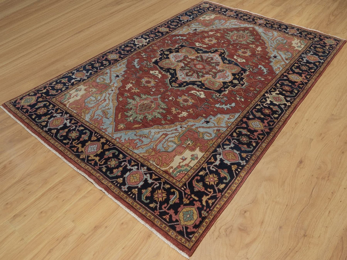 Heriz Heriz hand-knotted wool rug in Red, 5'11" x 9'2", SKU O092786 (view 3)