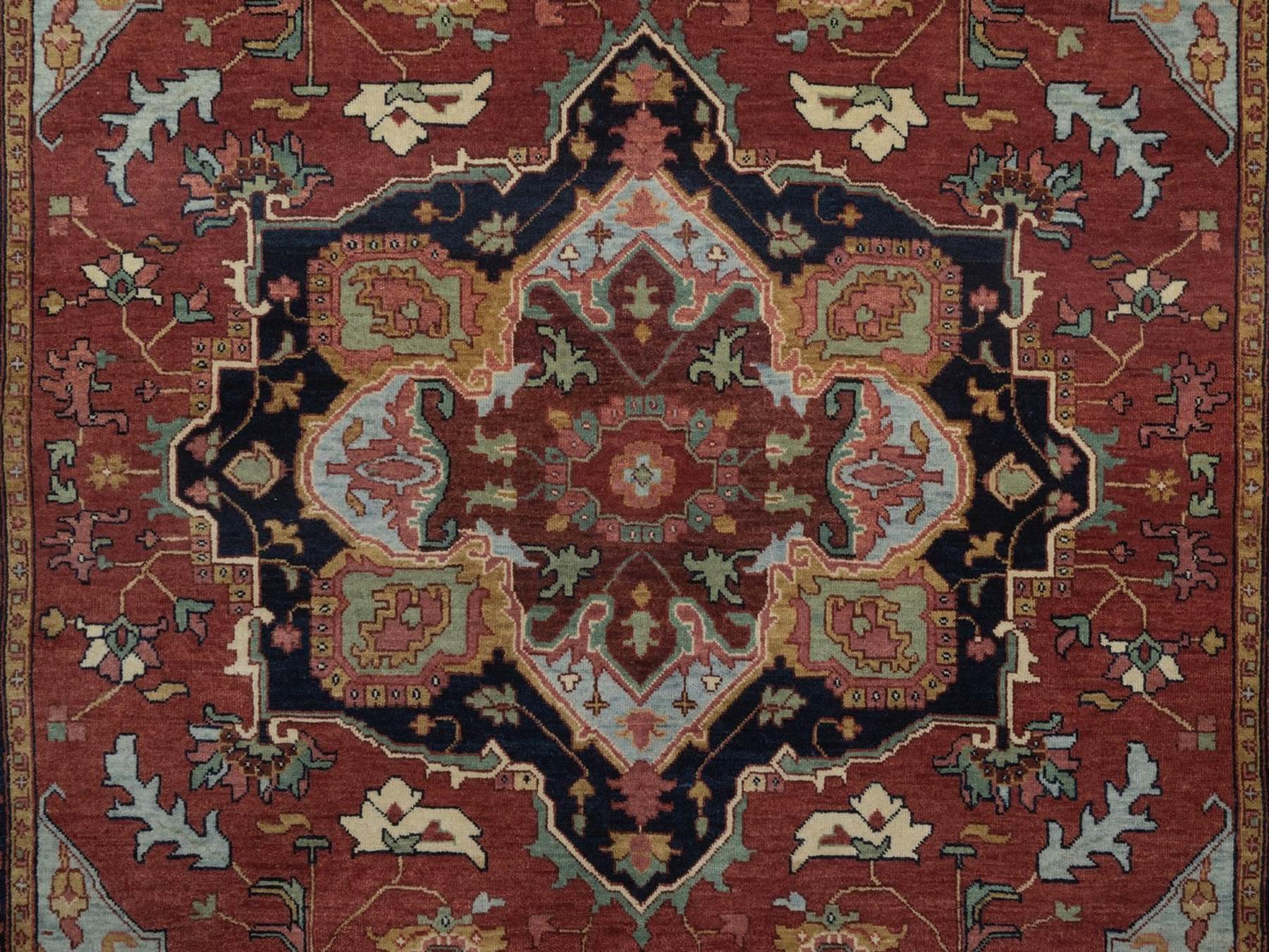 Heriz Heriz hand-knotted wool rug in Red, 5'11" x 9'2", SKU O092786 (view 8)