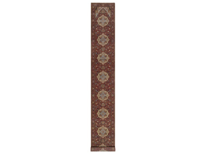 Heriz Heriz hand-knotted wool runner in Red, 2'7" x 19'11", SKU O092787