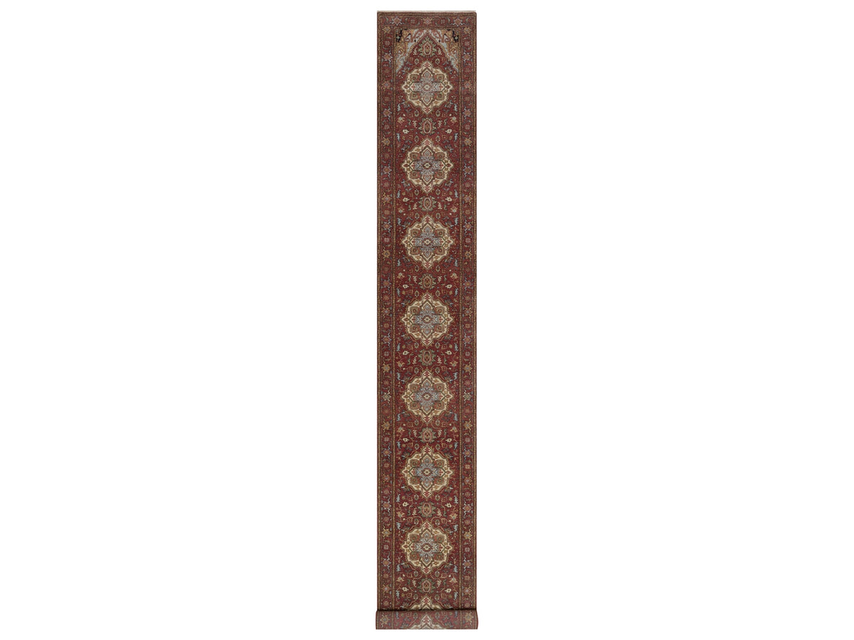 Heriz Heriz hand-knotted wool runner in Red, 2'7" x 19'11", SKU O092787