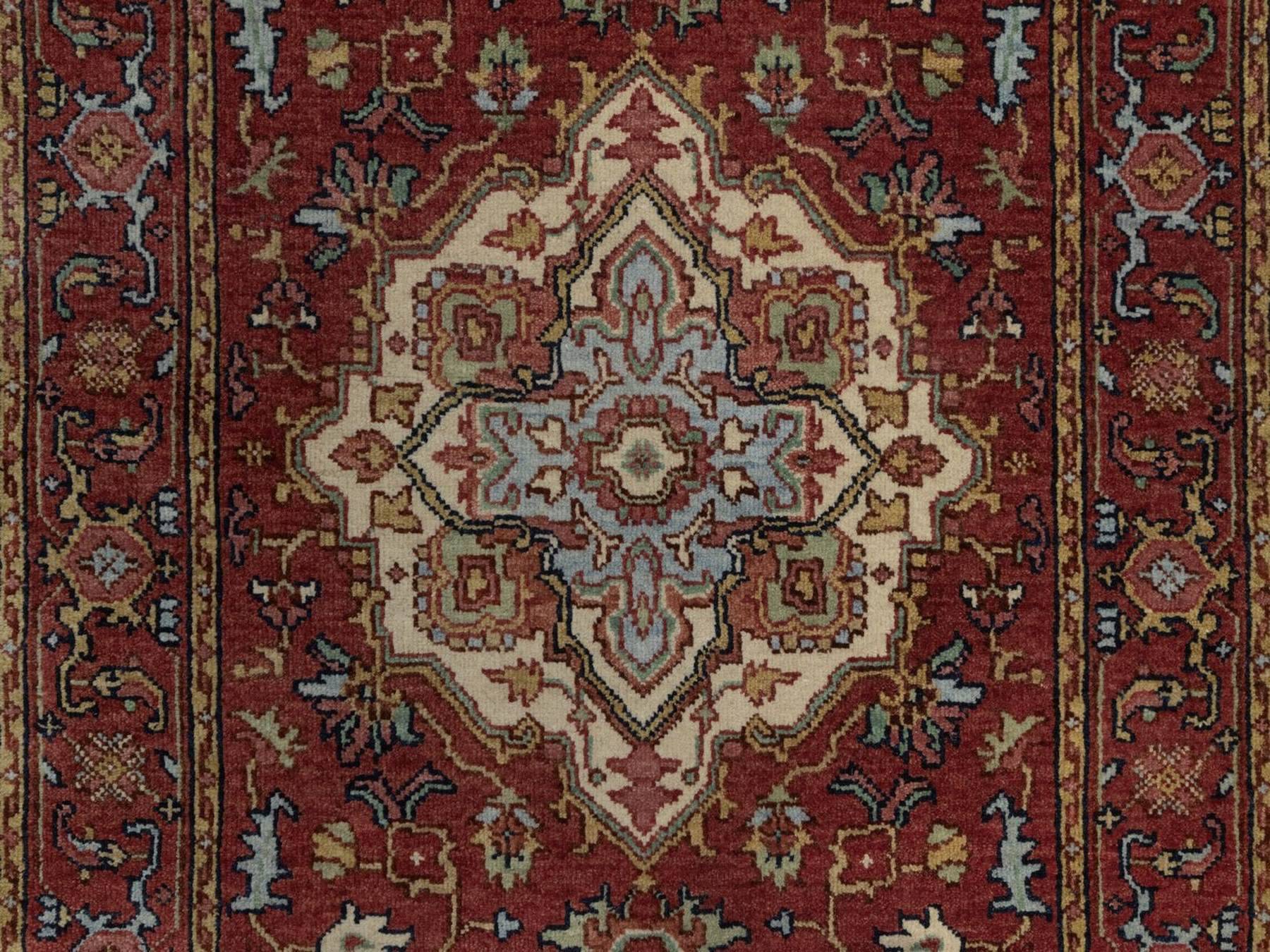 Heriz Heriz hand-knotted wool runner in Red, 2'7" x 19'11", SKU O092787 (view 5)