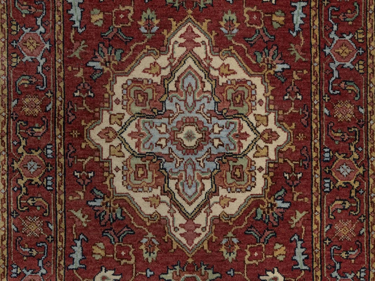 Heriz Heriz hand-knotted wool runner in Red, 2'7" x 19'11", SKU O092787 (view 5)