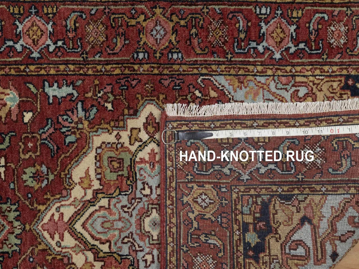 Heriz Heriz hand-knotted wool runner in Red, 2'7" x 19'11", SKU O092787 (view 8)