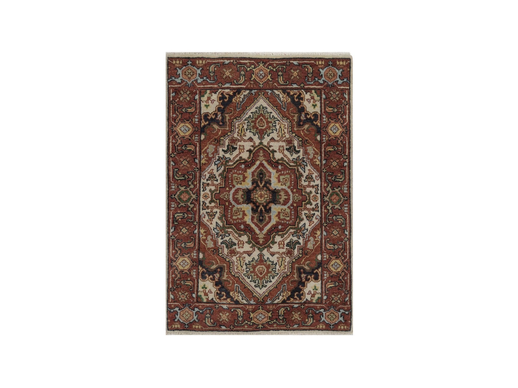 Heriz Heriz hand-knotted wool rug in Ivory, 2'1" x 3'1", SKU O092788