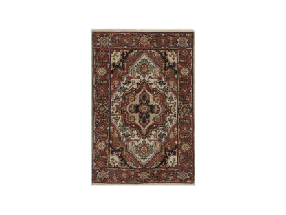 Heriz Heriz hand-knotted wool rug in Ivory, 2'1" x 3'1", SKU O092788