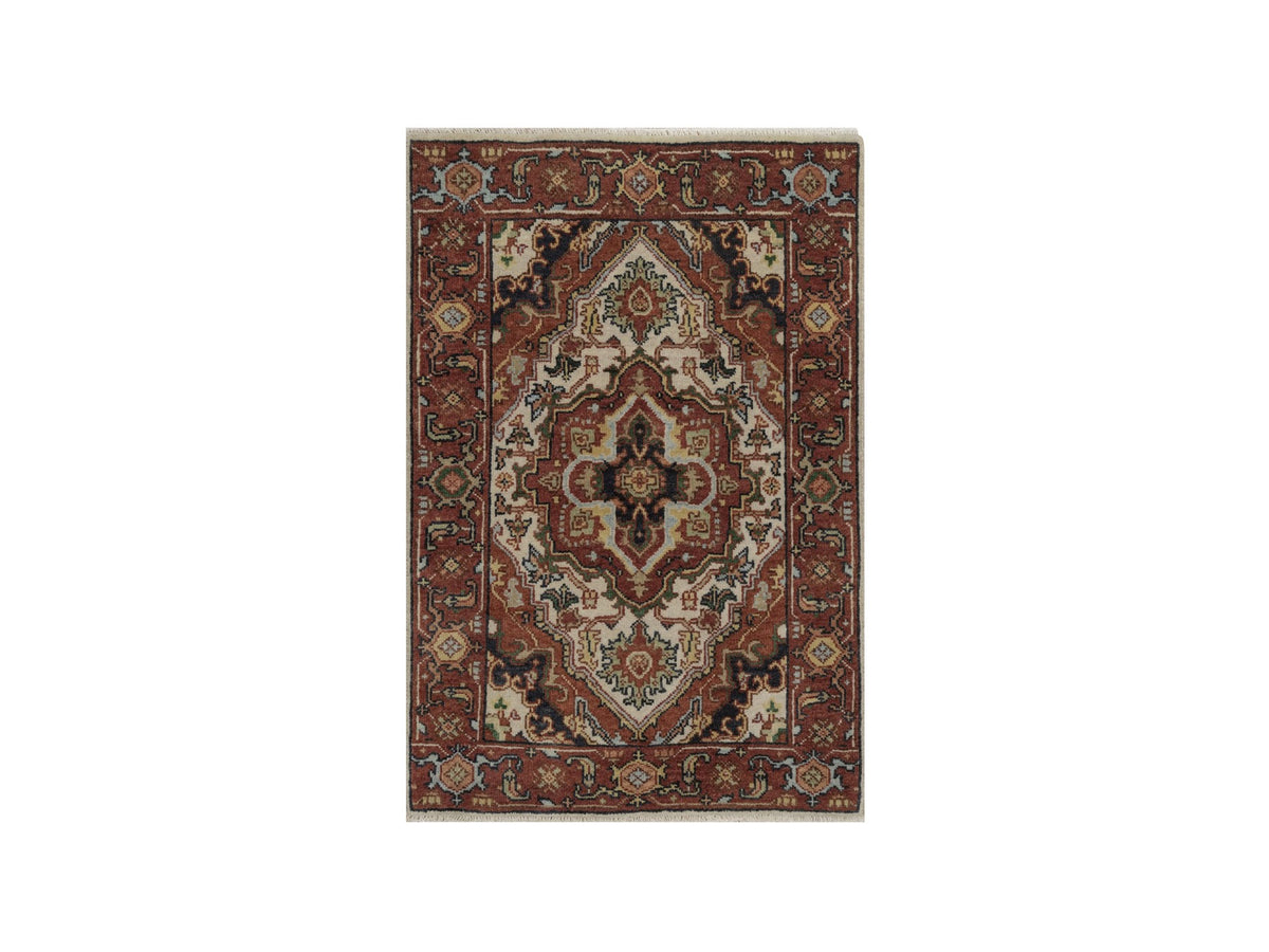 Heriz Heriz hand-knotted wool rug in Ivory, 2'1" x 3'1", SKU O092788