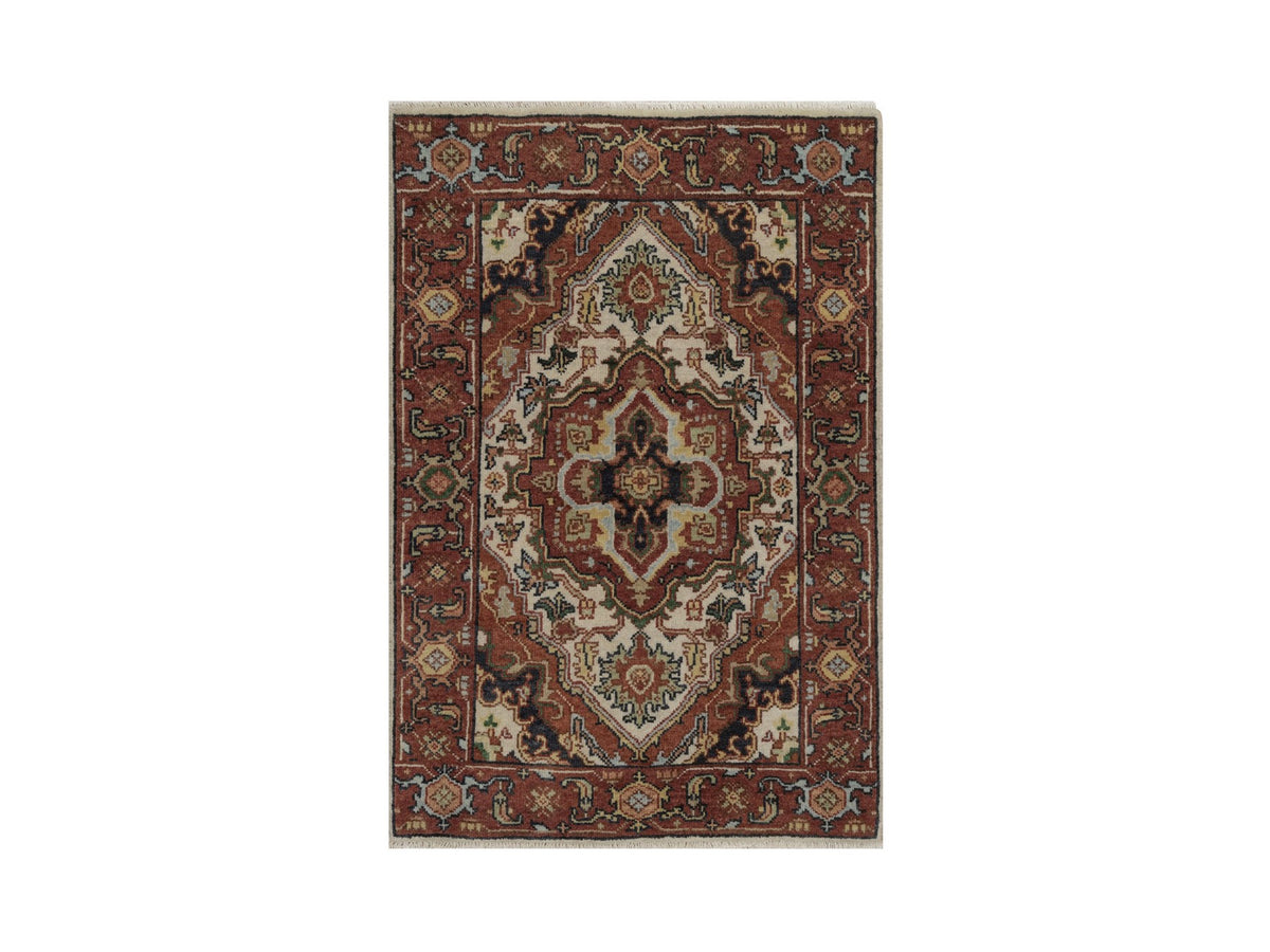 Heriz Heriz hand-knotted wool rug in Ivory, 2'1" x 3', SKU O092789