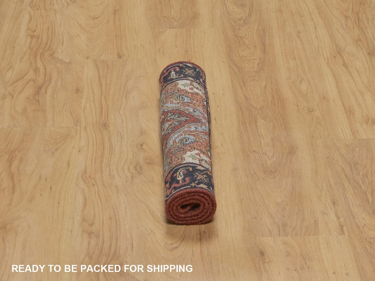 Heriz Heriz hand-knotted wool rug in Red, 2' x 3'1", SKU O092791 (view 6)