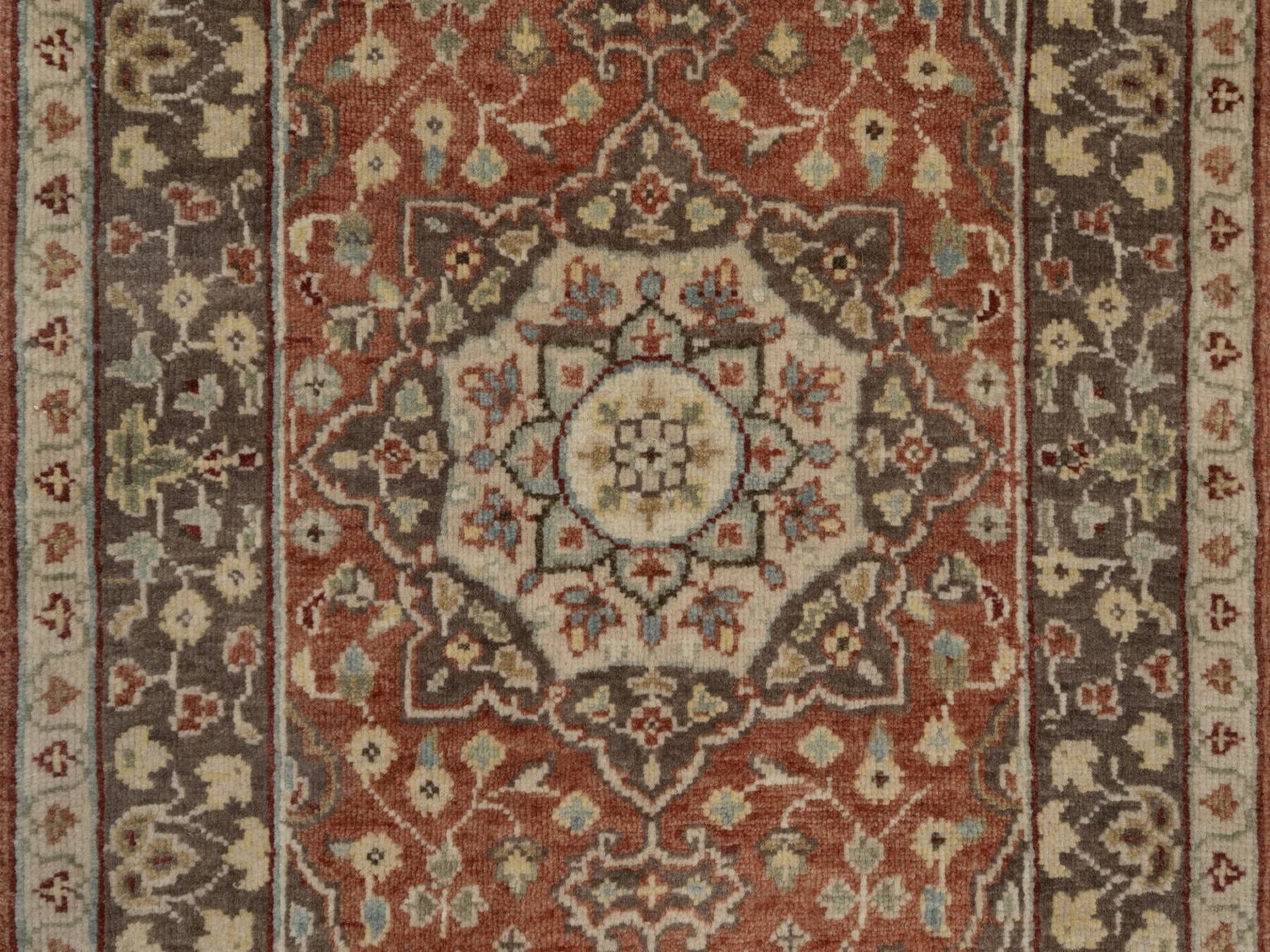Tabriz hand-knotted wool rug in Red, 2' x 3'2", SKU O092792 (view 5)