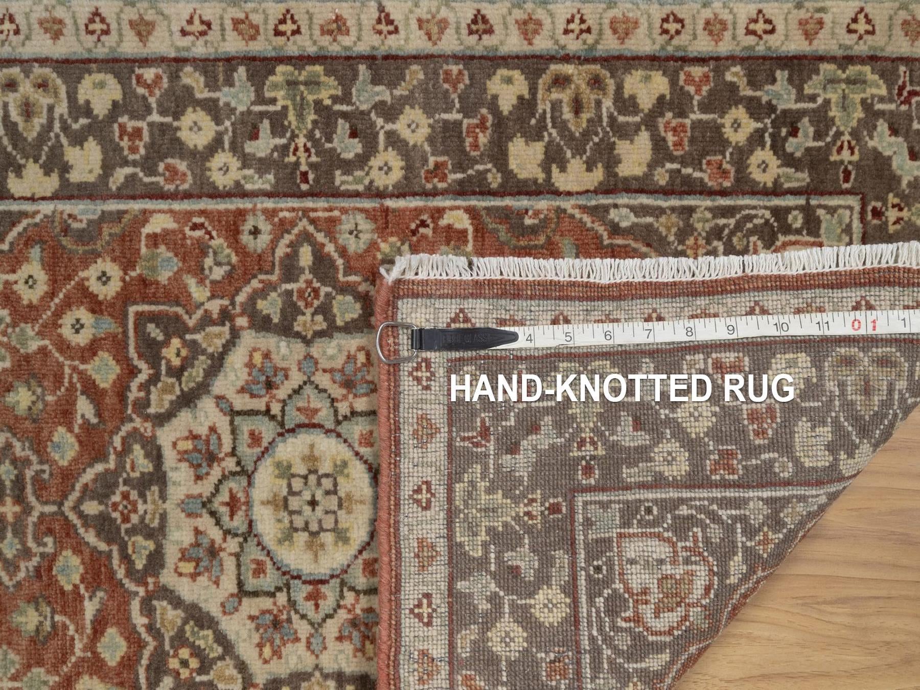 Tabriz hand-knotted wool rug in Red, 2' x 3'2", SKU O092792 (view 8)