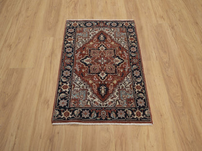 Heriz Heriz hand-knotted wool rug in Red, 2'1" x 3', SKU O092793 (view 2)