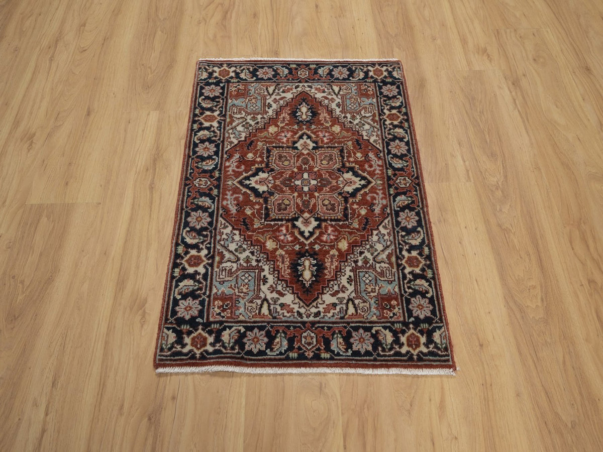Heriz Heriz hand-knotted wool rug in Red, 2'1" x 3', SKU O092793 (view 2)