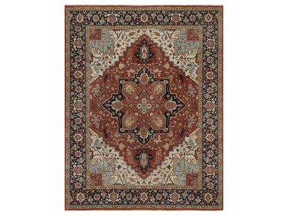 Heriz Heriz hand-knotted wool rug in Red, 7'10" x 10'1", SKU O092794