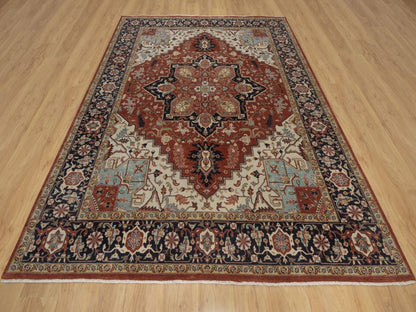 Heriz Heriz hand-knotted wool rug in Red, 7'10" x 10'1", SKU O092794 (view 2)