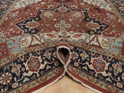Heriz Heriz hand-knotted wool rug in Red, 7'10" x 10'1", SKU O092794 (view 5)