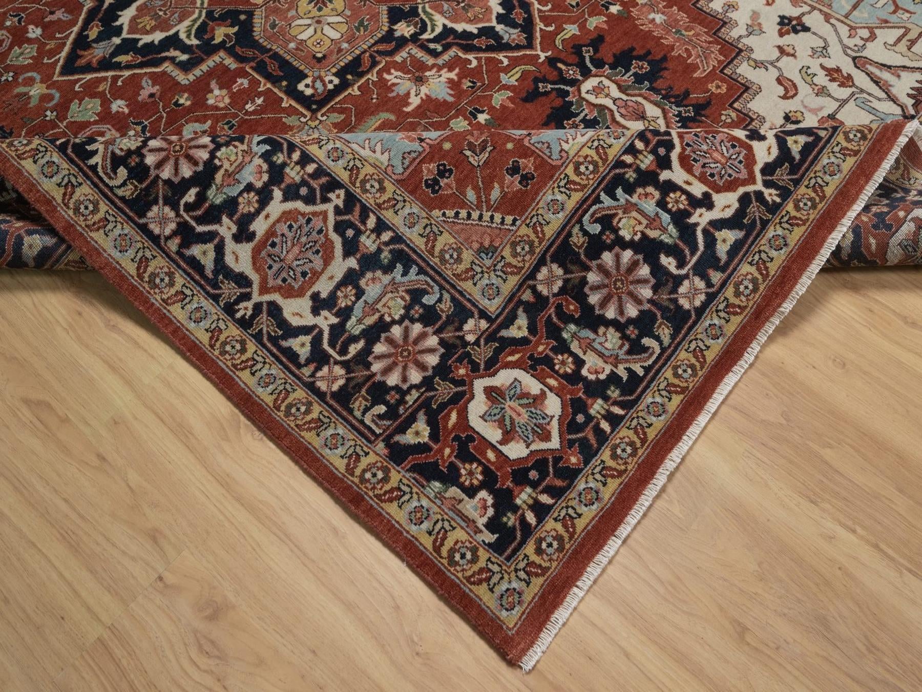 Heriz Heriz hand-knotted wool rug in Red, 7'10" x 10'1", SKU O092794 (view 6)