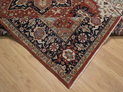 Heriz Heriz hand-knotted wool rug in Red, 7'10" x 10'1", SKU O092794 (view 6)