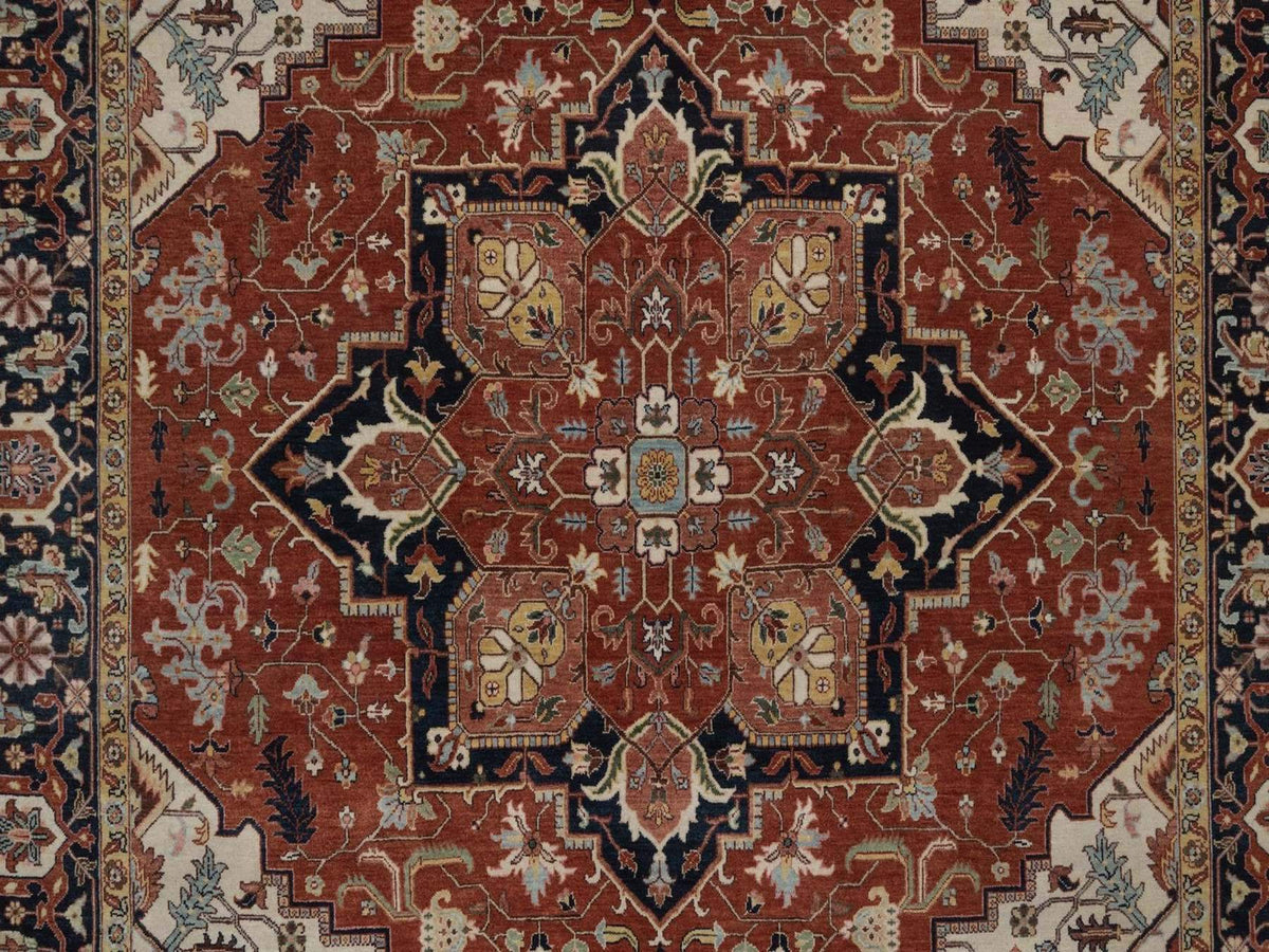 Heriz Heriz hand-knotted wool rug in Red, 7'10" x 10'1", SKU O092794 (view 8)