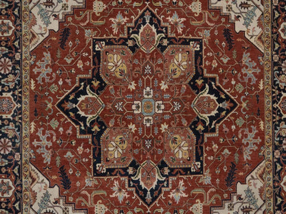Heriz Heriz hand-knotted wool rug in Red, 7'10" x 10'1", SKU O092794 (view 8)