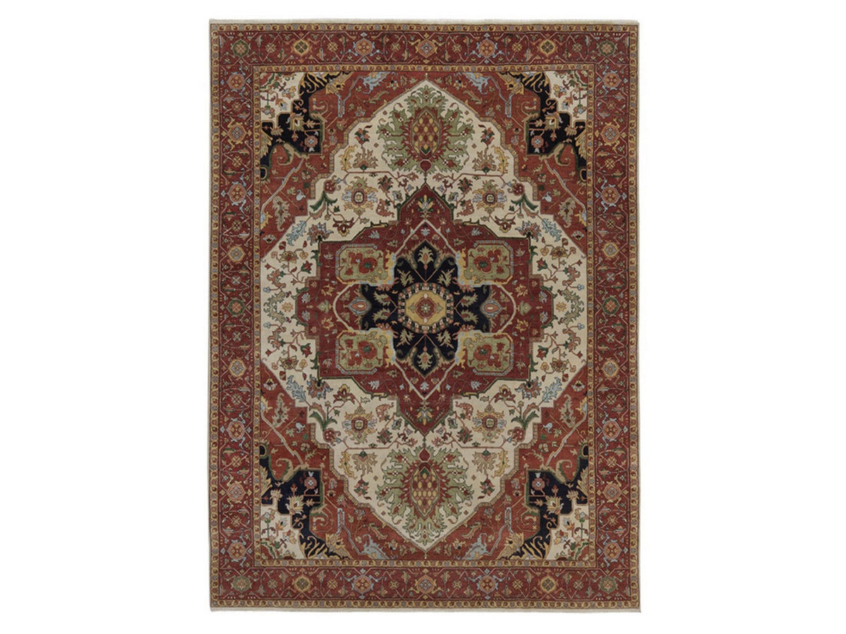 Heriz Heriz hand-knotted wool rug in Ivory, 8'9" x 11'11", SKU O092795