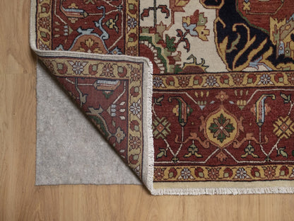 Heriz Heriz hand-knotted wool rug in Ivory, 8'9" x 11'11", SKU O092795 (view 4)