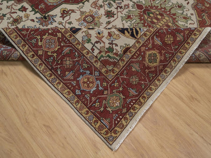 Heriz Heriz hand-knotted wool rug in Ivory, 8'9" x 11'11", SKU O092795 (view 6)