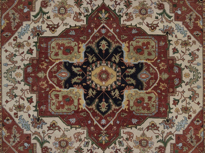 Heriz Heriz hand-knotted wool rug in Ivory, 8'9" x 11'11", SKU O092795 (view 8)