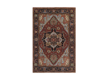 Heriz Heriz hand-knotted wool rug in Red, 4'1" x 6'1", SKU O092796
