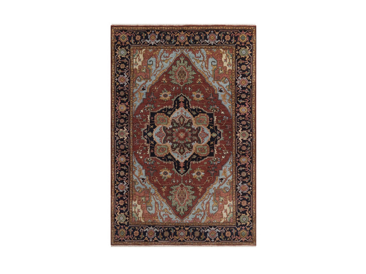 Heriz Heriz hand-knotted wool rug in Red, 4'1" x 6'1", SKU O092796