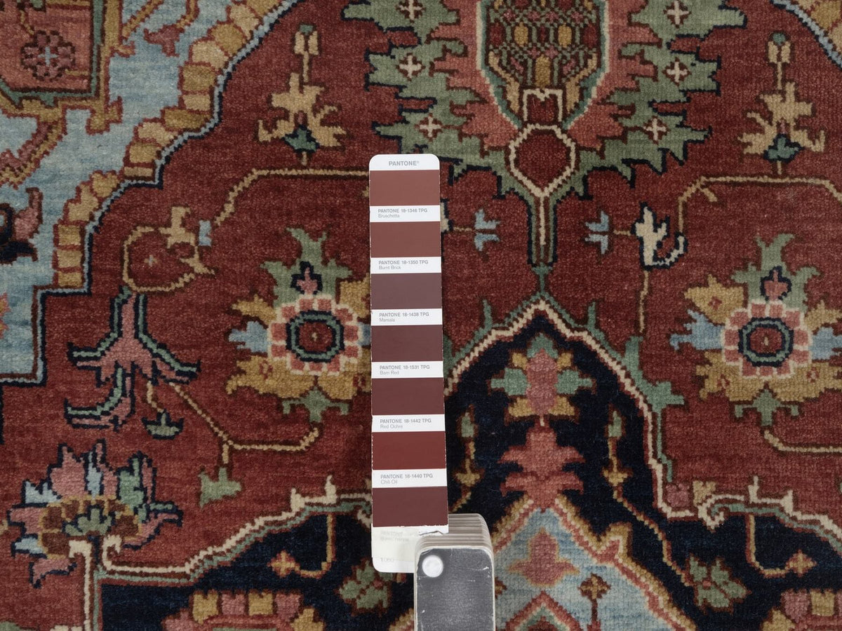 Heriz Heriz hand-knotted wool rug in Red, 4'1" x 6'1", SKU O092796 (view 4)