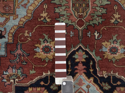 Heriz Heriz hand-knotted wool rug in Red, 4'1" x 6'1", SKU O092796 (view 4)