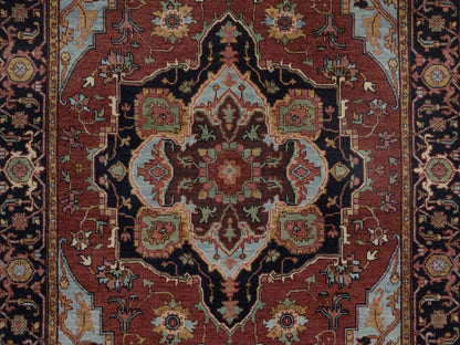 Heriz Heriz hand-knotted wool rug in Red, 4'1" x 6'1", SKU O092796 (view 5)